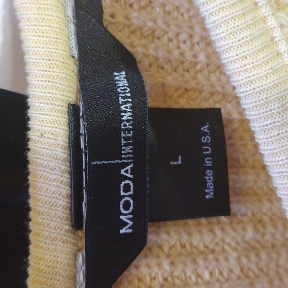 VINTAGE knit tank top large yellow - Picture 3 of 4